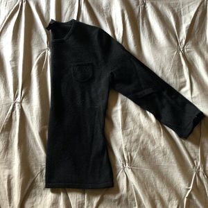 black cashmere crewneck sweater